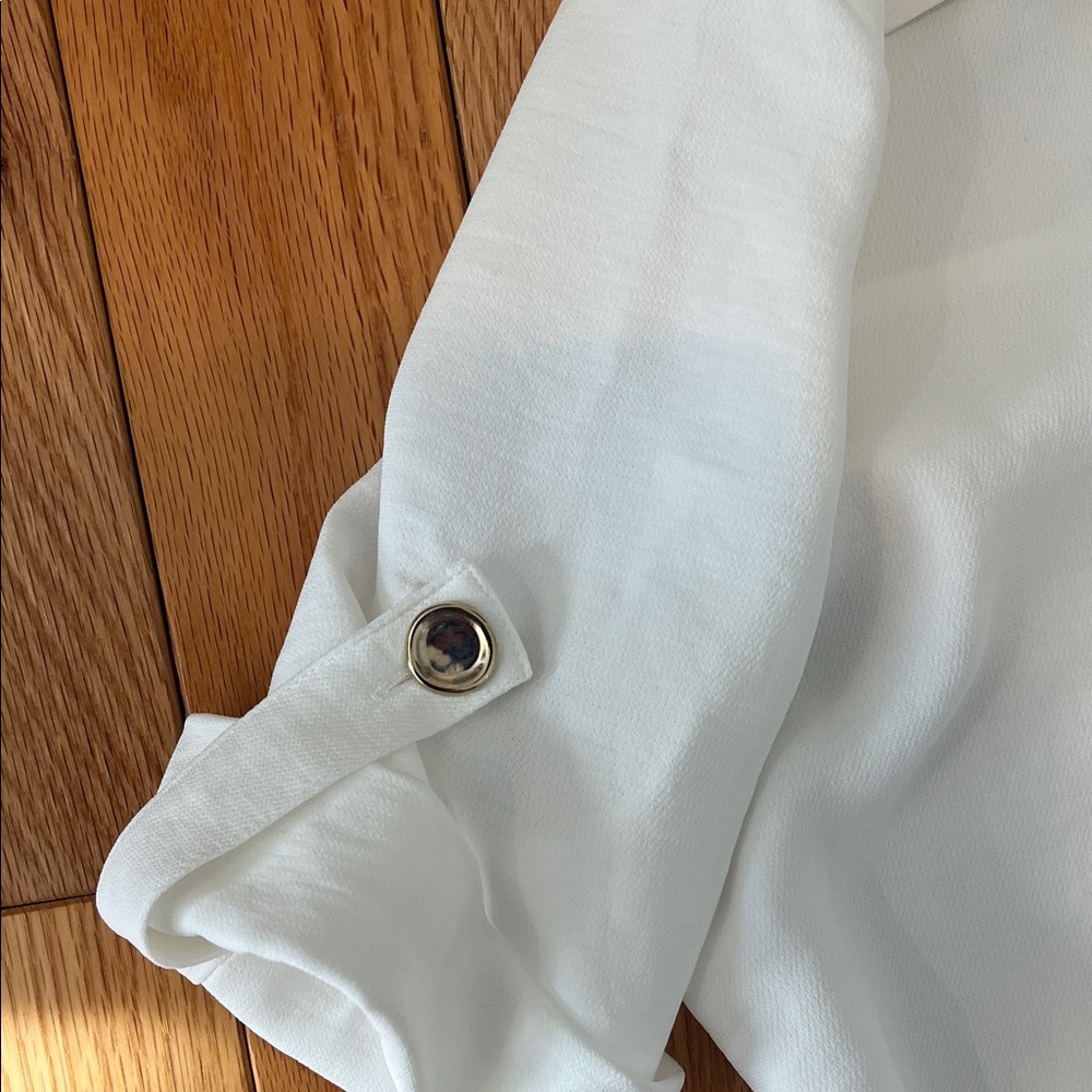 Zara White Midi button down Shirt Dress - Picture 4 of 5